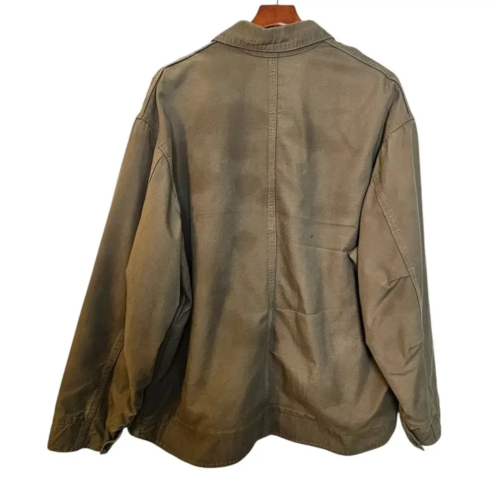 Carhartt Brown Canvas Work Chore Utility Jacket